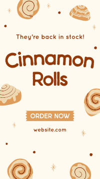 Quirky Cinnamon Rolls Facebook Story