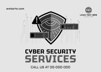 Cyber Security Services Postcard Design