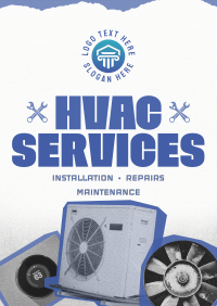 Retro HVAC Service Flyer