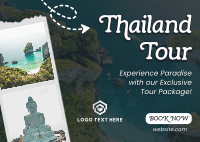 Thailand Tour Package Postcard