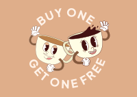 Coffee Buy One Get One  Postcard