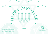 Happy Passover Greetings Postcard Image Preview
