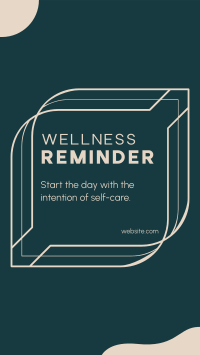 Wellness Self Reminder Instagram Reel Design