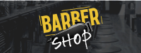 Grunge Barber Shop Services Facebook Cover