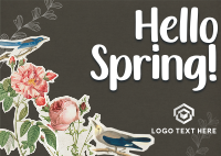 Scrapbook Hello Spring Postcard