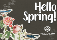 Scrapbook Hello Spring Postcard Design