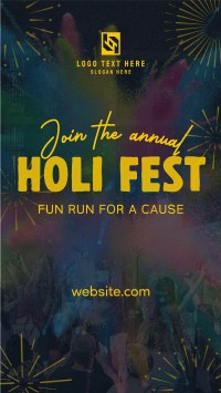 Holi Fest Fun Run Instagram Story