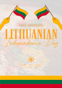 Modern Lithuanian Independence Day Poster