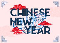 Oriental Chinese New Year Postcard