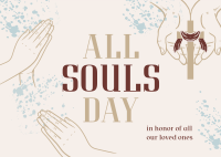 Prayer for Souls' Day Postcard Design