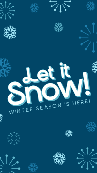 Let It Snow Winter Greeting Instagram Reel Image Preview