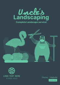 Uncle's Landscaping Poster