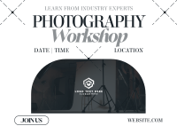 Minimalist Photography Workshop Postcard Design