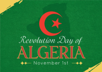 Algeria Revolution Day  Postcard Design