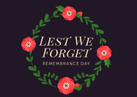 Geometric Poppy Remembrance Day Postcard