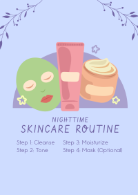 Nighttime Skincare Routine Poster