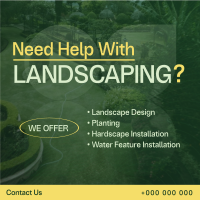 Simple Landscaping Services Instagram Post Design