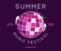 Summer Disco Music Facebook Post Image Preview