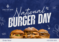 National Burger Day Postcard Design