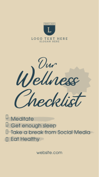 Wellness Checklist Facebook Story