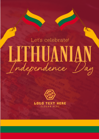 Modern Lithuanian Independence Day Flyer