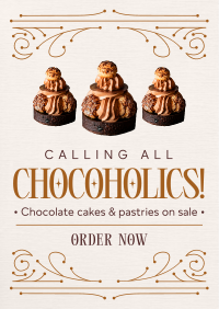 Chocoholics Dessert Poster