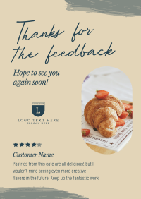 Cafe Customer Feedback Poster