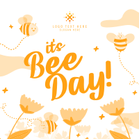 Happy Bee Day Garden Instagram Post