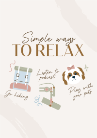 Cute Relaxation Tips Flyer