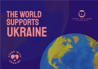 The World Supports Ukraine Postcard