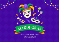 Mardi Gras Celebration Postcard