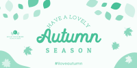 Autumn Leaf Mosaic Twitter Post Design