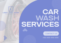 Minimal Car Wash Service Postcard