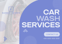 Minimal Car Wash Service Postcard