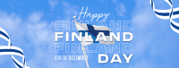 Simple Finland Indepence Day Facebook Cover