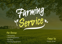 Farming Services Postcard