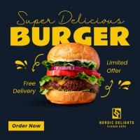 The Burger Delight Instagram Post Image Preview