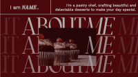 Stylish Chef About Me Facebook Event Cover