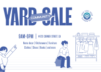 Community Yard Sale Postcard