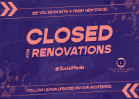 Generic Closed for Renovations Postcard Design