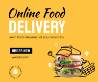 Fresh Burger Delivery Facebook Post