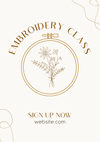 Learn Embroidery Flyer