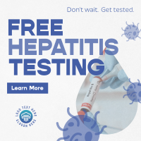 Textured Hepatitis Testing Linkedin Post