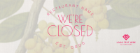 Rustic Closed Restaurant Facebook Cover