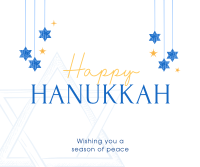 Simple Hanukkah Greeting Facebook Post