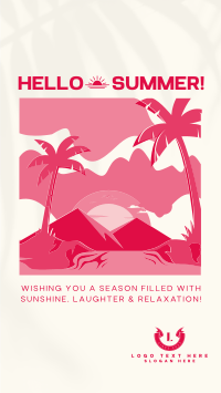 Minimalist Summer Greeting Instagram Story