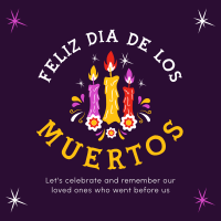 Candles for Dia De los Muertos Instagram Post