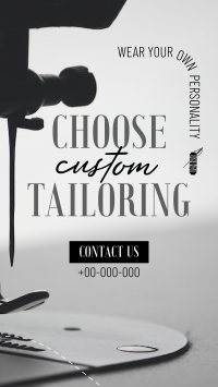 Choose Custom Tailoring Instagram Story