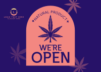 Open Medical Marijuana Postcard Design