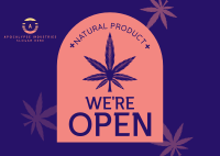 Open Medical Marijuana Postcard